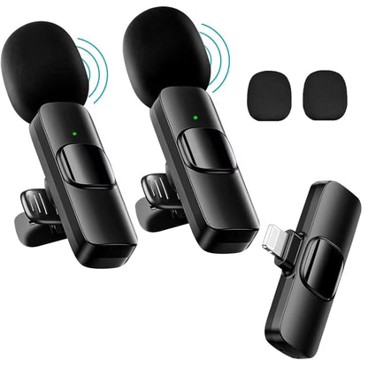 Wireless Microphone for Phone Pad Wireless Lavalier Microphone for Iphone Video Recording Live Streaming Mini MIC