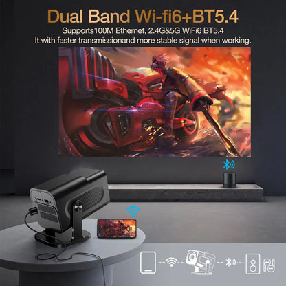 HCS350 Pro Game Consoles Projector WIFI Portable Intelligent Beamer Quad Core ARM Cortex-A53 Support GB PS1 PSP NES SFC Games